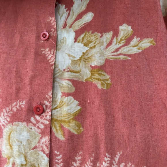 Vintage Liz Claiborne Floral Button Down Blouse, Size Petite Small - Picture 7 of 10